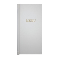 Slip Grip Menu Covers 2/3 Width A4 Size White