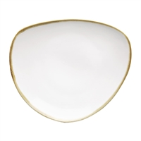 Assiettes triangulaires Olympia Kiln craie 230mm (Lot de 6)
