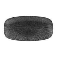 Churchill Studio Prints Agano Oblong Chefs Plates Black 355x 189mm (6 Pack)