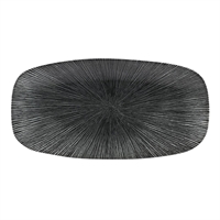 Churchill Studio Prints Agano Oblong Chefs Plates Black 298x 153mm (12 Pack)