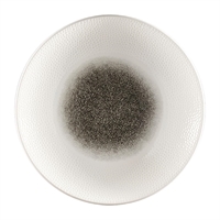 Churchill Isla Centre Print Deep Coupe Plates Quartz Black 255mm (12 Pack)
