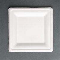 Fiesta Compostable Bagasse Square Plate 204mm (50 Pack)