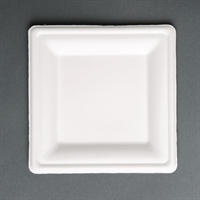 Fiesta Compostable Bagasse Square Plates (50 Pack)