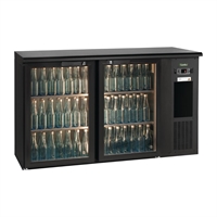 Gamko E3 Bottle Cooler with 2 Hinged Glass Doors Black 364Ltr