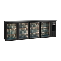 Gamko E3 Bottle Cooler with 4 Hinged Glass Doors Black 728Ltr
