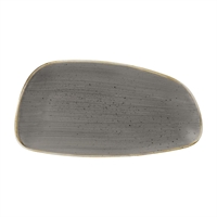 Churchill Stonecast Oval Plates Grey 300x146mm (12 Pack)