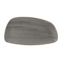 Churchill Stonecast Oval Plates Grey 349x171mm (6 Pack)