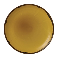 Dudson Harvest Coupe Plates Mustard 324mm (6 Pack)
