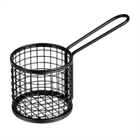 Moda Brooklyn Round Food Basket Black 84mm