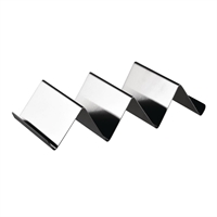 Cavalier Reversible Taco Stand for 2 or 3 Tacos in Stainless Steel
