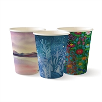 BioPak Art Series Hot BioCups Single Wall 390ml / 12oz (1000 Pack)