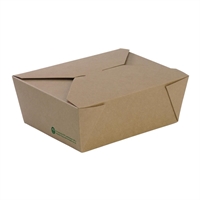BioPak BioBoard Kraft Takeaway Lunch Boxes Medium (Pack of 200)