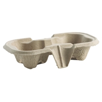 BioPak Takeaway Coffee Cup Carry Trays 2 Cup (500 Pack)