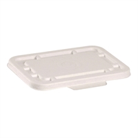BioPak Biocane Lids for BioPak BioCane 500 & 600ml Trays White (Pack of 500)