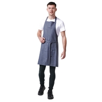 Urbanbar Clementine Linen Bib Apron Chambray