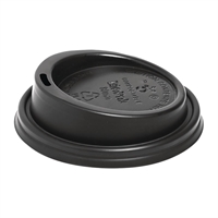 BioPak PLA Lids for BioPak BioCups 80mm Black (1000 Pack)