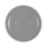 Brew Latte Cup/Mug Saucers French Grey/White 140mm (6 Pack)