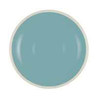 Brew Latte Cup/Mug Saucers Maya Blue/White 140mm (6 Pack)