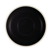 Brew Latte Cup/Mug Saucers Onyx/White 140mm (6 Pack)