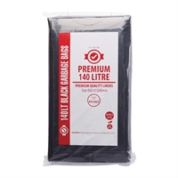 Jantex Premium Garbage Bags Black 140Ltr (50 Pack)