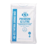 Jantex Premium Food Safe Garbage Bags Clear 82Ltr (25 Pack)