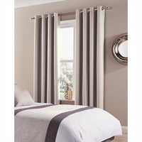 Mitre Comfort Tundra Eyelet Curtains Platinum