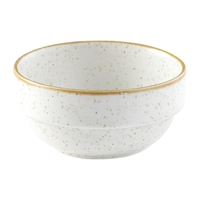 Churchill Stonecast Profile Stacking Bowl Barley White 358ml (6 Pack)