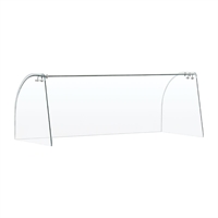Curved Glass Sneeze Guard Assembly