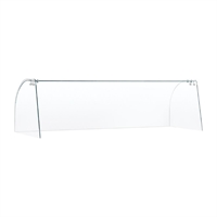 Curved Glass Sneeze Guard Assembly