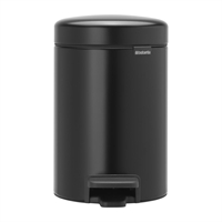 Brabantia Newlcon Pedal Bin Matt Black 3Ltr