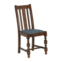 Mayfair Dining Chairs with Blue Diamond Padded Seat (2 Pack)