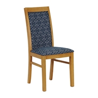 Brooklyn Soft Oak Dining Chairs with Black Padded Seat & Back (2 Pack)