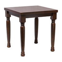 Cotswold-Style Square Dining Table Dark Walnut 700x700mm