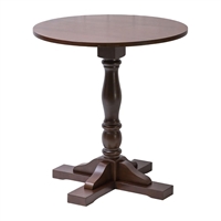 Oxford Pedestal Round Table Dark Wood 700mm