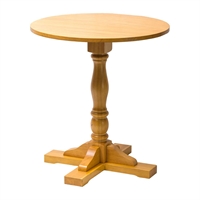 Oxford Pedestal Round Table Soft Oak 700mm