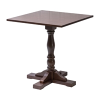 Oxford Pedestal Square Table Dark Wood 700x700mm