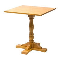 Oxford Pedestal Square Table Soft Oak 700x700mm