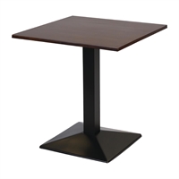 Turin Square Pedestal Table Dark Wood 700x700mm