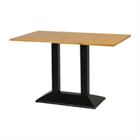 Turin Rectangular Pedestal Table Soft Oak 1200x700mm