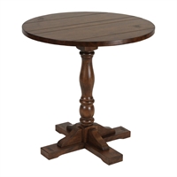 Oxford Pedestal Round Table Vintage Wood 760mm