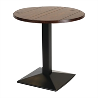 Turin Round Pedestal Table Vintage Wood 760mm