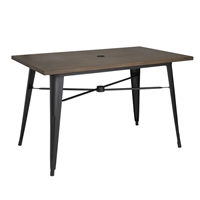 Table d'extérieur Bolero 120x76x75cm bois noir