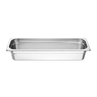Vogue Stainless Steel 2/4 Gastronorm Tray 100mm