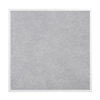 Bolero Light Grey Stone Effect Outdoor Tempered Glass Table Top White Trim 700mm