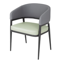 Bolero Meridian Interior Chairs Pistachio Grey (2 Pack)