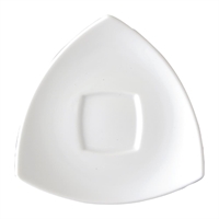 Royal Porcelain Chelsea Triangular Saucers with Square Well 150mm (48 Pack)