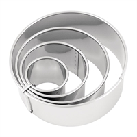Chef Inox Stainless Steel Plain Cutter Set 4pc