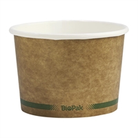 BioPak Biobowls Kraft 550ml 16oz (500 Pack)