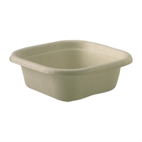 BioPak BioCane Natural Takeaway Square Bases - 280ml (600 Pack)