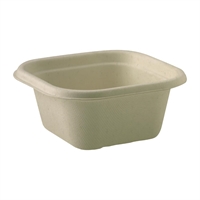 BioPak BioCane Takeaway Natural Square Bases - 480ml (Pack 600)